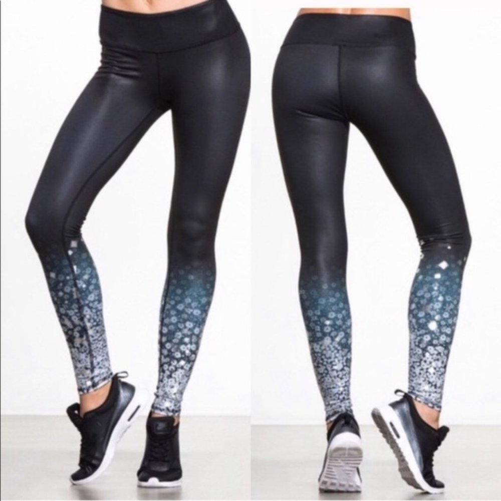 ALO Metallic Airbrush Alloy Ombre Leggings